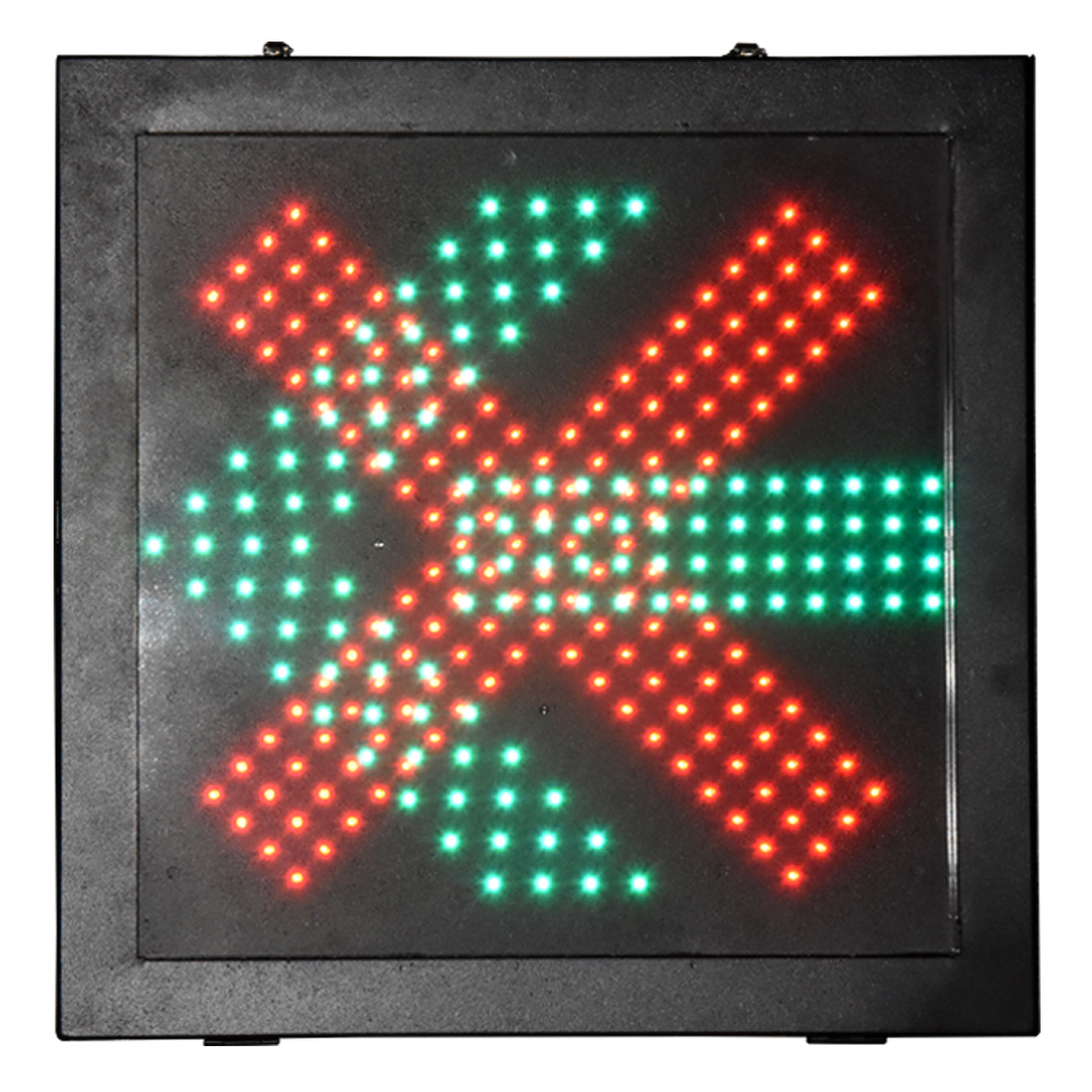 600*600mm 红叉绿箭左转三合一车道指示灯