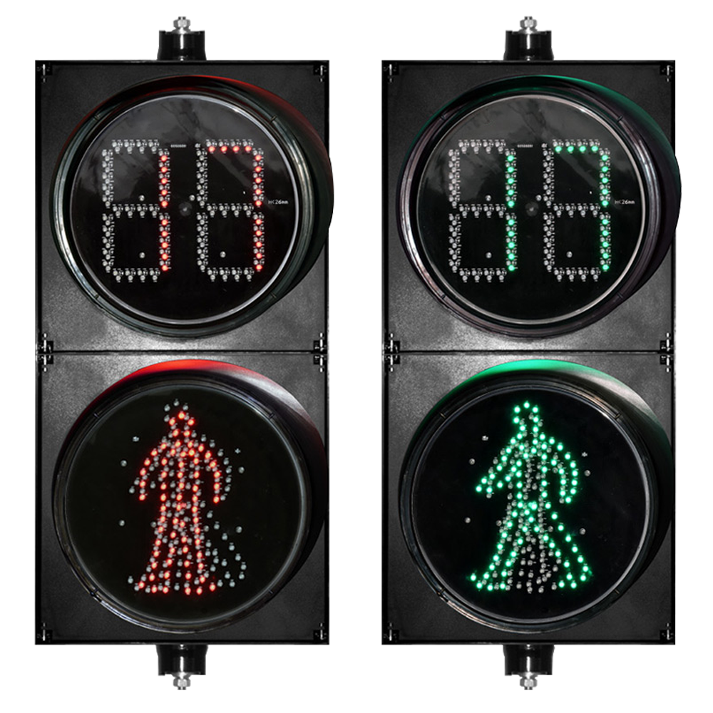 双色双位倒计时+静红人绿人二单元 人行信号灯